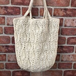 New The Sak Boho Cream Crochet Hobo Shoulder bag